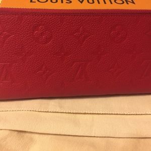 Louis Vuitton Adele Wallet in Scarlet Empreinte
